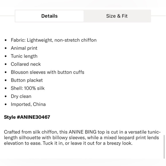 ANINE BING NWOT Caleb Silk‎ Blouse in Marigold Leo - Picture 14 of 15